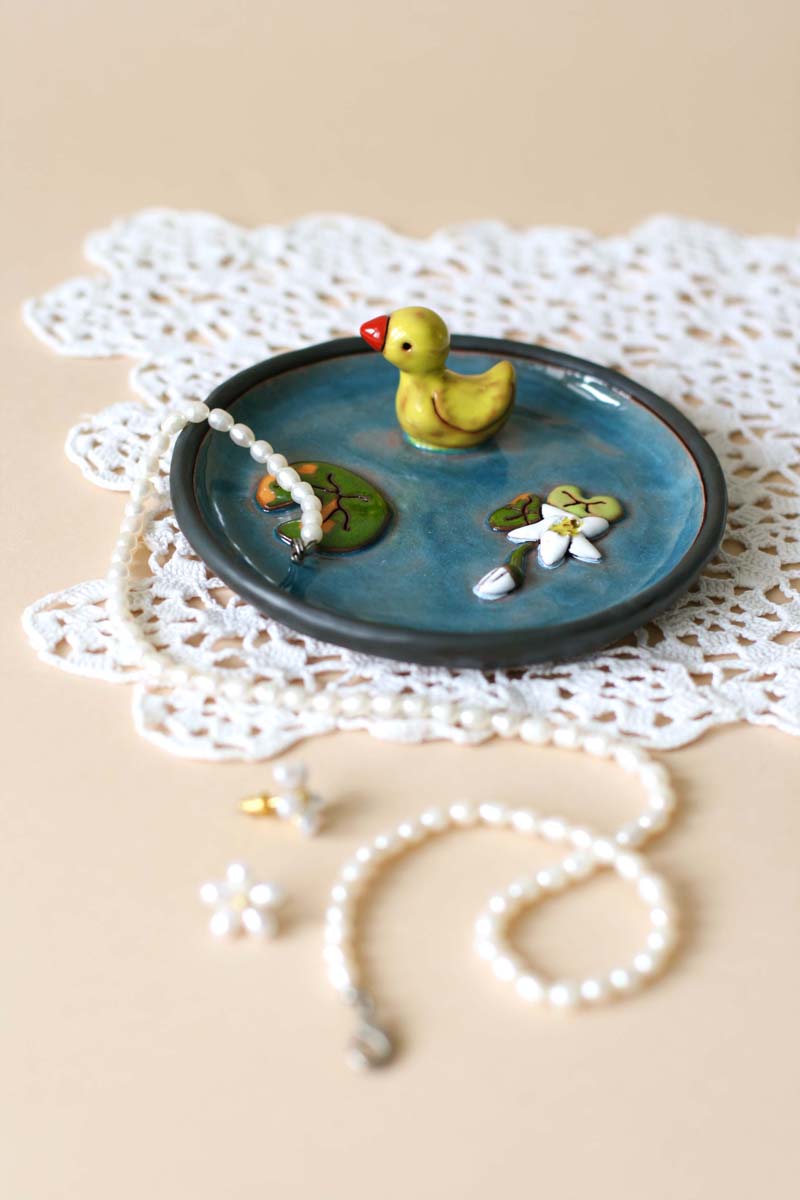 Small Plate with a Duck in a Pond - Image 2